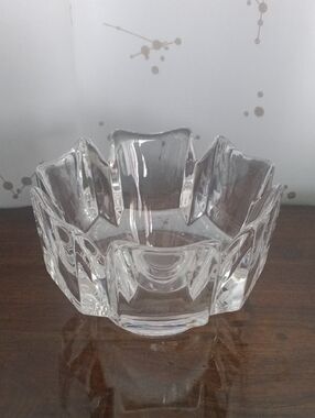 Clear Crystal-Style Decorative Glass Bowl Vase - Clear